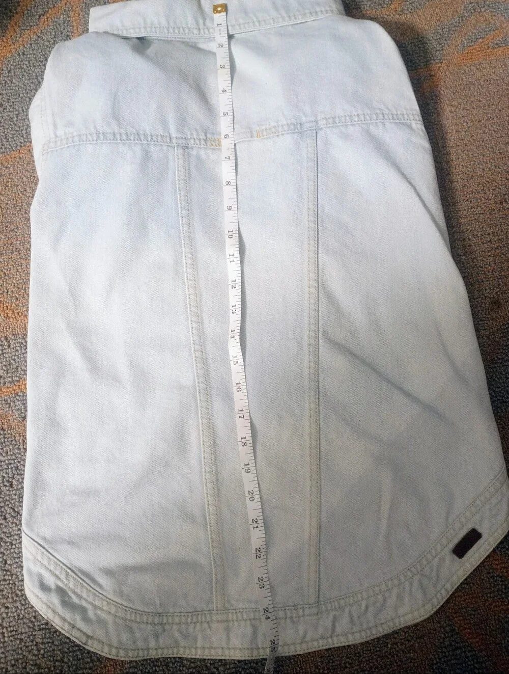 Reddy Lightwash Denim Dog Jacket Button Detail Distressed Blue Size 3XL